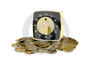 Timer and coins