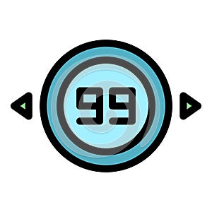 Timer duration icon vector flat