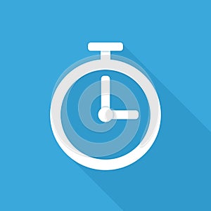 Timer icon, modern minimal flat design style. Stopwatch symbol, vector illustration