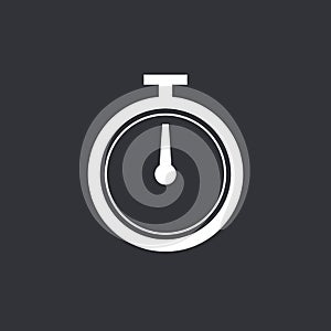 Timer icon, modern minimal flat design style. Stopwatch symbol, vector illustration