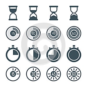 Timer icon set