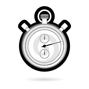 Timer icon, Stop watch icon, sticker, simple vector icon
