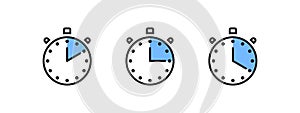 Timer icons. Cooking time icons. Label cooking time. Vector scalable graphics