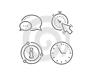 Timer line icon. Time or clock sign. Vector