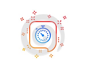 Timer line icon. Time or clock sign. Vector