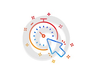Timer line icon. Time or clock sign. Vector