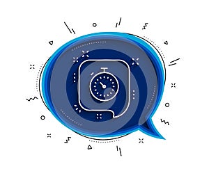 Timer line icon. Time or clock sign. Vector