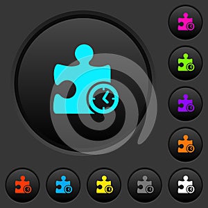 Timer plugin dark push buttons with color icons