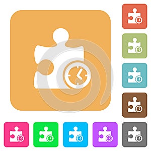 Timer plugin rounded square flat icons