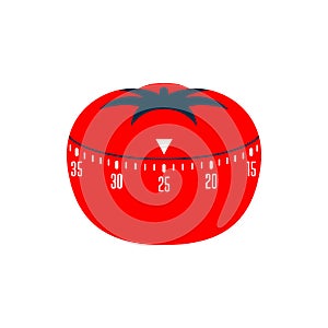 Timer pomodoro. Pomodoro time managment technique - kitchen timer