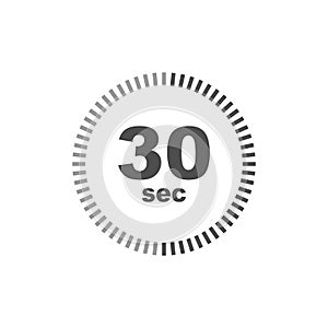 Timer 30 sec icon. Simple design photo