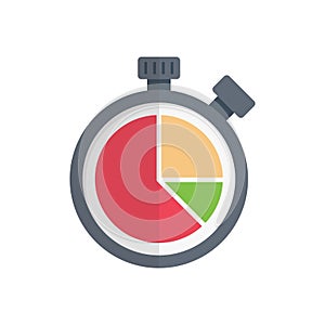 Timer vector flat color icon