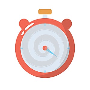Timer vector illustration, red stopwatch icon vector illustration