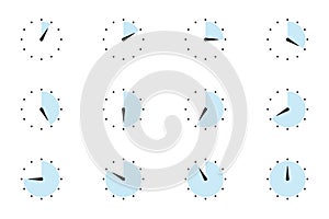 Timer watch icon set simple design