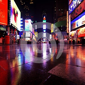 times square, illustration, Generative AI