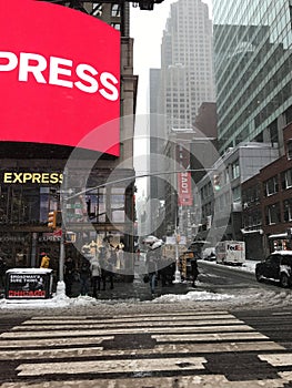 Times Square, Manhattan, NYC. Winter