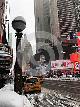 Times Square, Manhattan, NYC. Winter