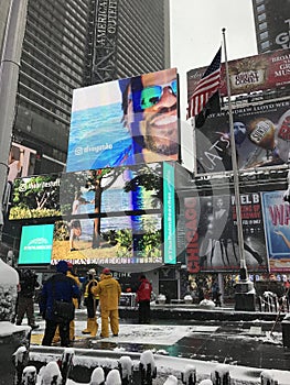 Times Square, Manhattan, NYC. Winter