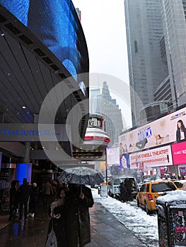 Times Square, Manhattan, NYC. Winter