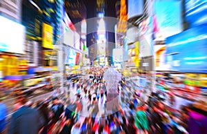Times Square in New York with motion effect