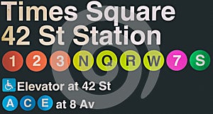 Times Square subway station in Manhattan - New York City