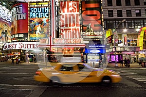 Taxi in Times Square