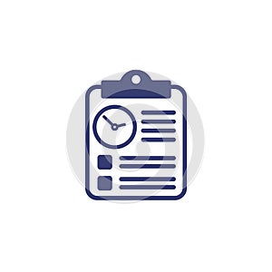 timesheet and time tracking icon