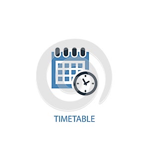 Timetable concept 2 colored icon. Simple