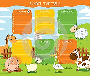 Timetable farm photo