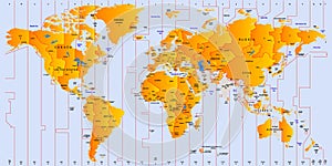 Timezone map