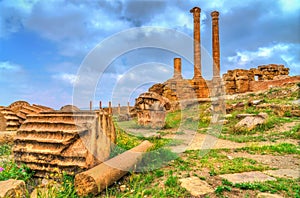 Timgad, ruins of a Roman-Berber city in Algeria.