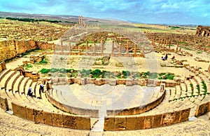 Timgad, ruins of a Roman-Berber city in Algeria.