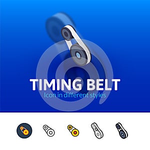 Timing belt icon in different style