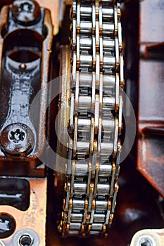 Timing chain of car engine