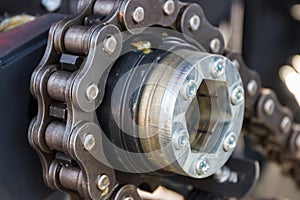 Timing chain in car or other industrial machinery. Part of engine