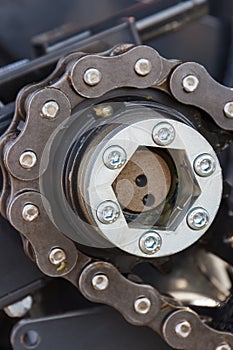 Timing chain in car or other industrial machinery. Part of engine