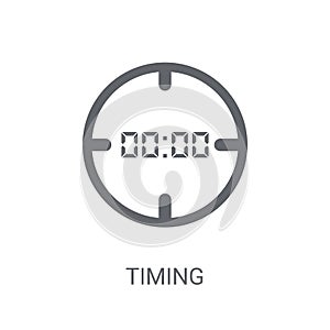 Timing icon. Trendy Timing logo concept on white background from photo