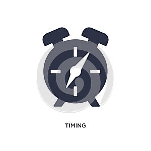 timing icon on white background. Simple element illustration from human resources concept photo