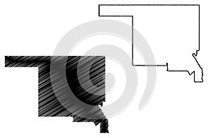 Timiskaming District (Canada, Ontario Province, North America) map