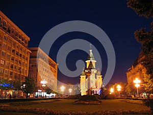 Timisoara center,night,Romania