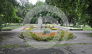 Timisoara RO, June 22th: Central Park Statues in Timisoara town from Banat county in Romania