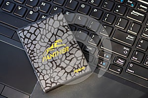 Close-up of a Seagate hard disk