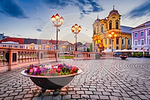 Timisoara, Romania - Union Square in Banat western Transylvania photo