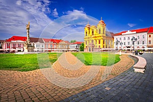 Timisoara, Romania. Union Square, Banat historical region in Europe