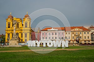TIMISOARA, ROMANIA: Union square is the main square of the ancient fortress of Timisoara