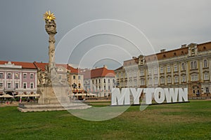 TIMISOARA, ROMANIA: Union square is the main square of the ancient fortress of Timisoara