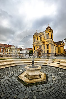 Timisoara`s Union square, Romania