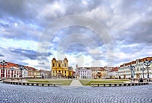 Timisoara`s Union square, Romania