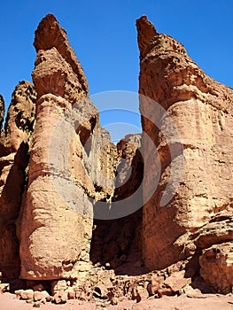 Timna Park and King Solomon`s Mines Negev Desert Israel