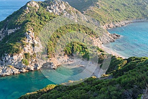 Timoni beach on Korfu, Greece